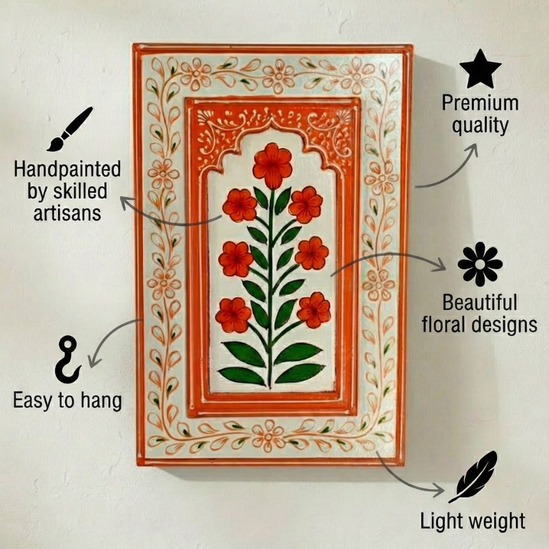 Sunset Orange Wooden Wall Frame (12x8 inch)