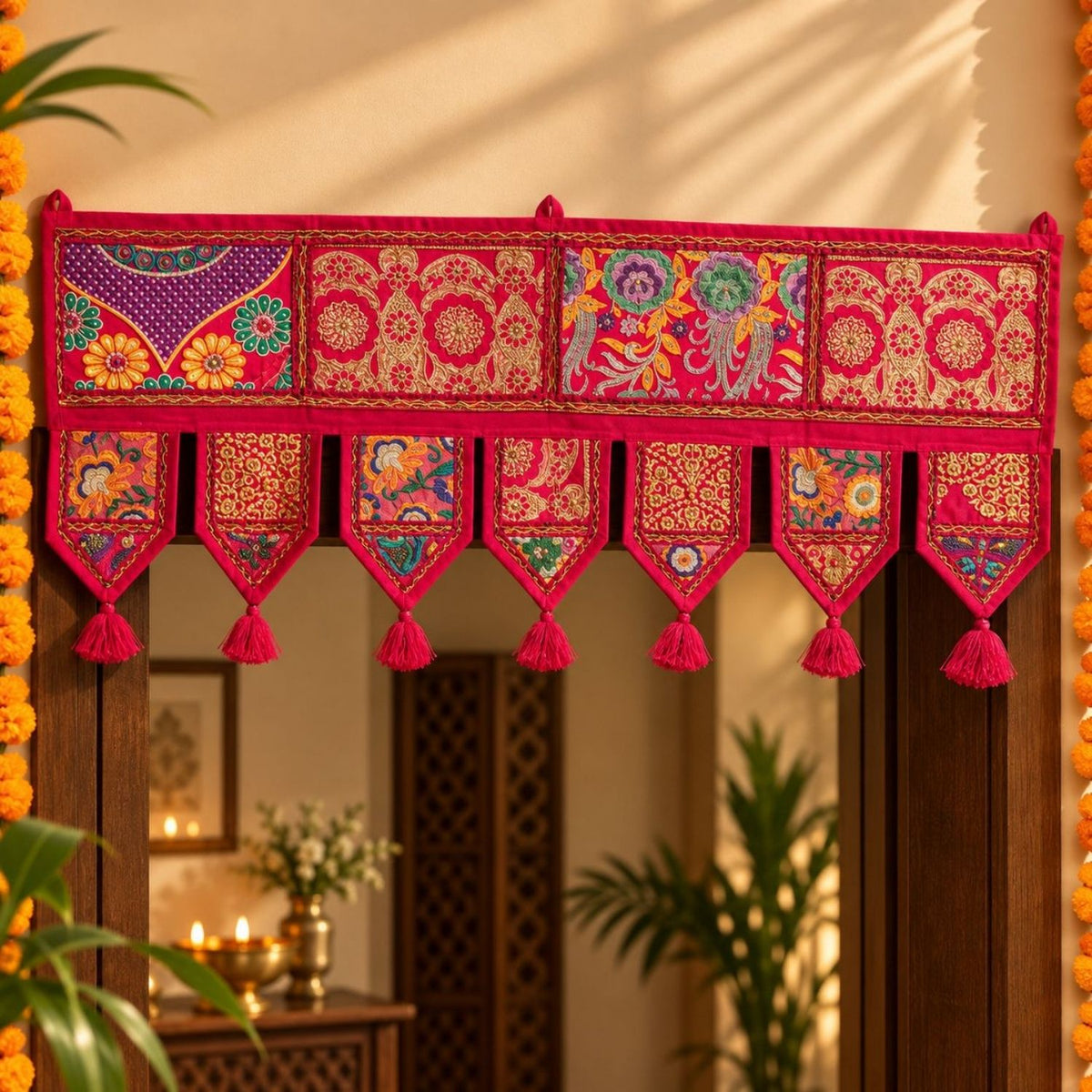 Patchwork Toran - Pink