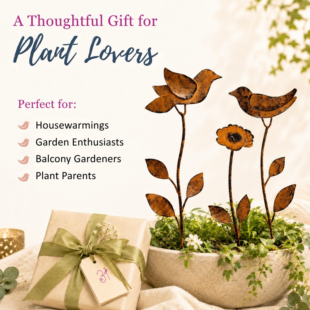 Birdie Bloom Garden Stake (Set Of 3)