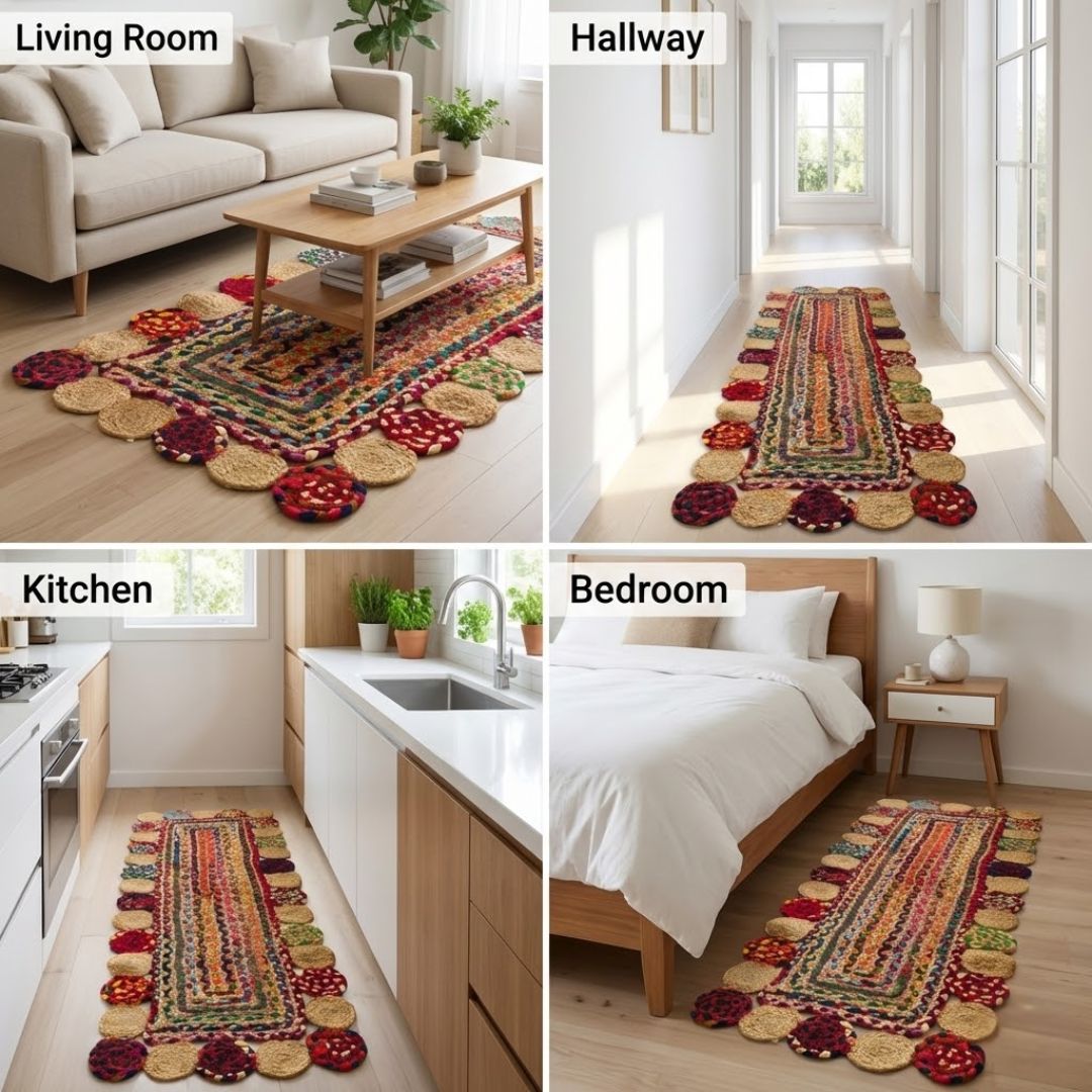 Colour Weave Jute Rug