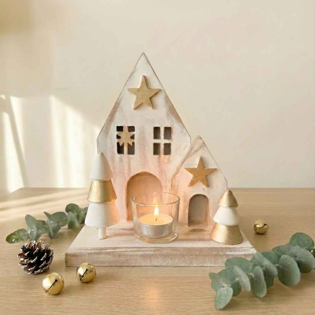 Christmas Wooden House Decor