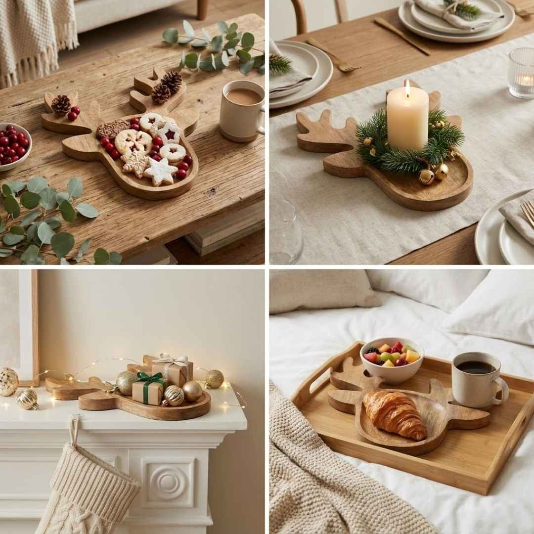 Reindeer Wooden Platter
