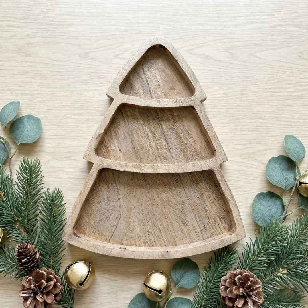 Holiday Wooden Platter (Set Of 2)