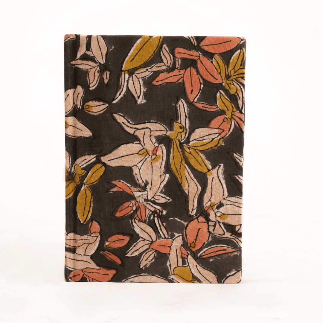 Atrangi Studio Mogra Noir Block Print Diary