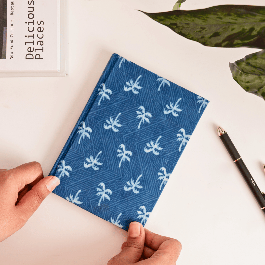Atrangi Studio Coconut Chevron Block Print Diary