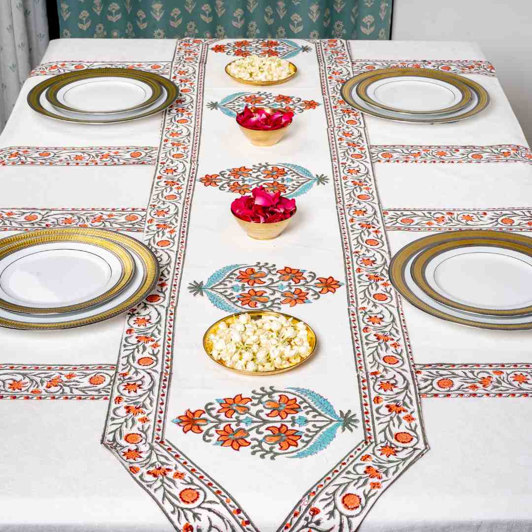 Atrangi Studio Daffodil Block Print Runner