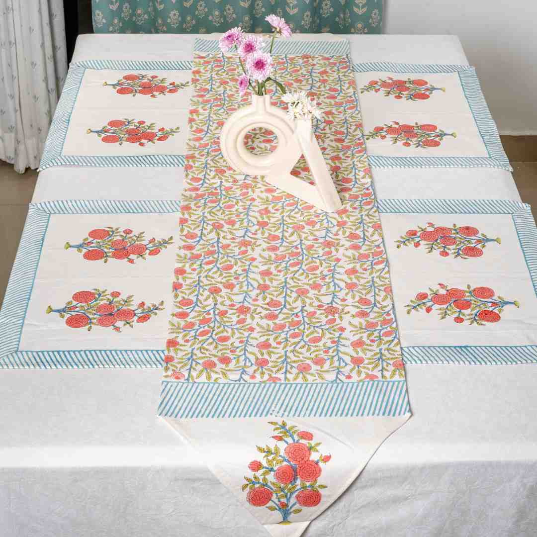 Atrangi Studio Dahlia Block Print Runner