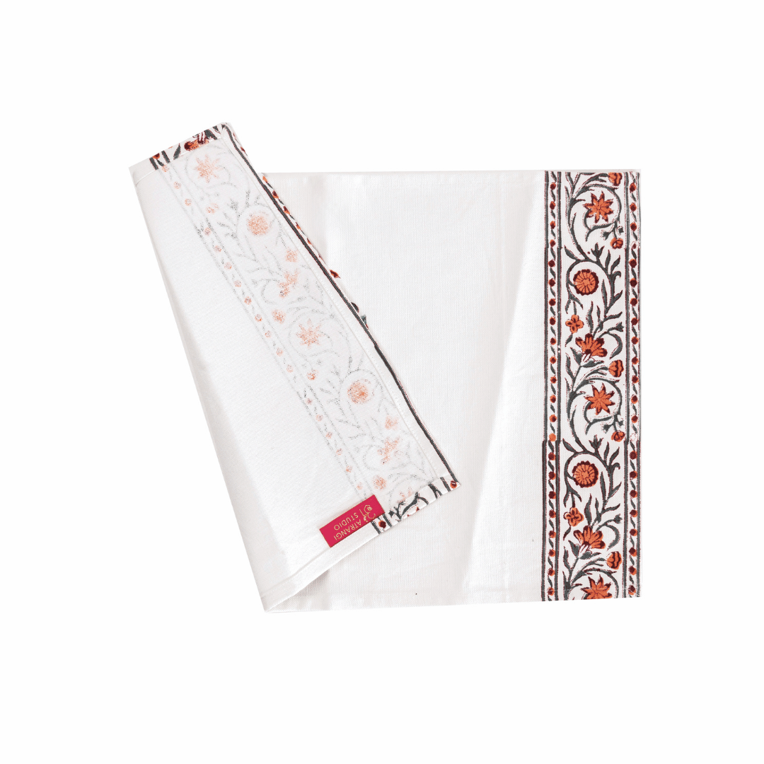 Atrangi Studio Daffodil Block Print Table Mat