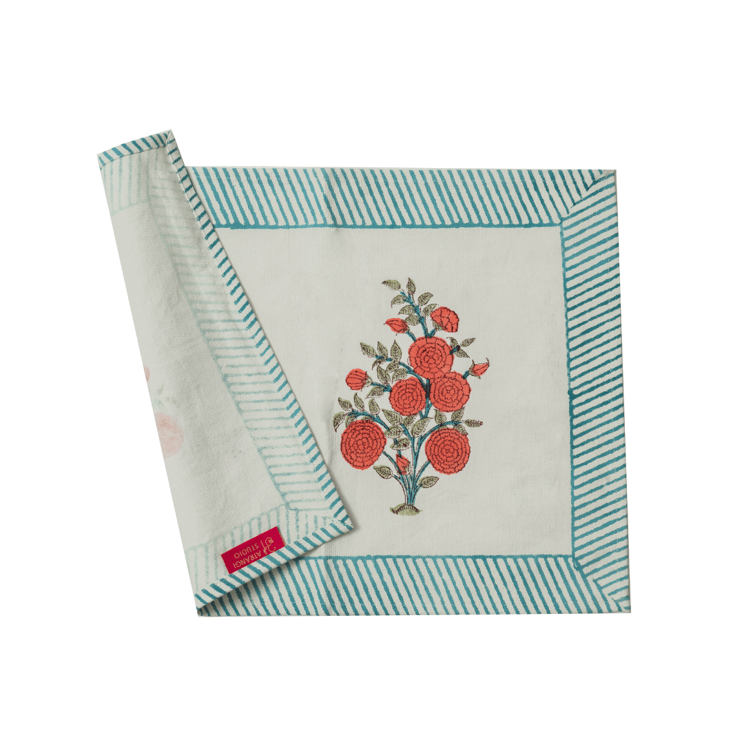 Atrangi Studio Dahlia Block Print Table Mat