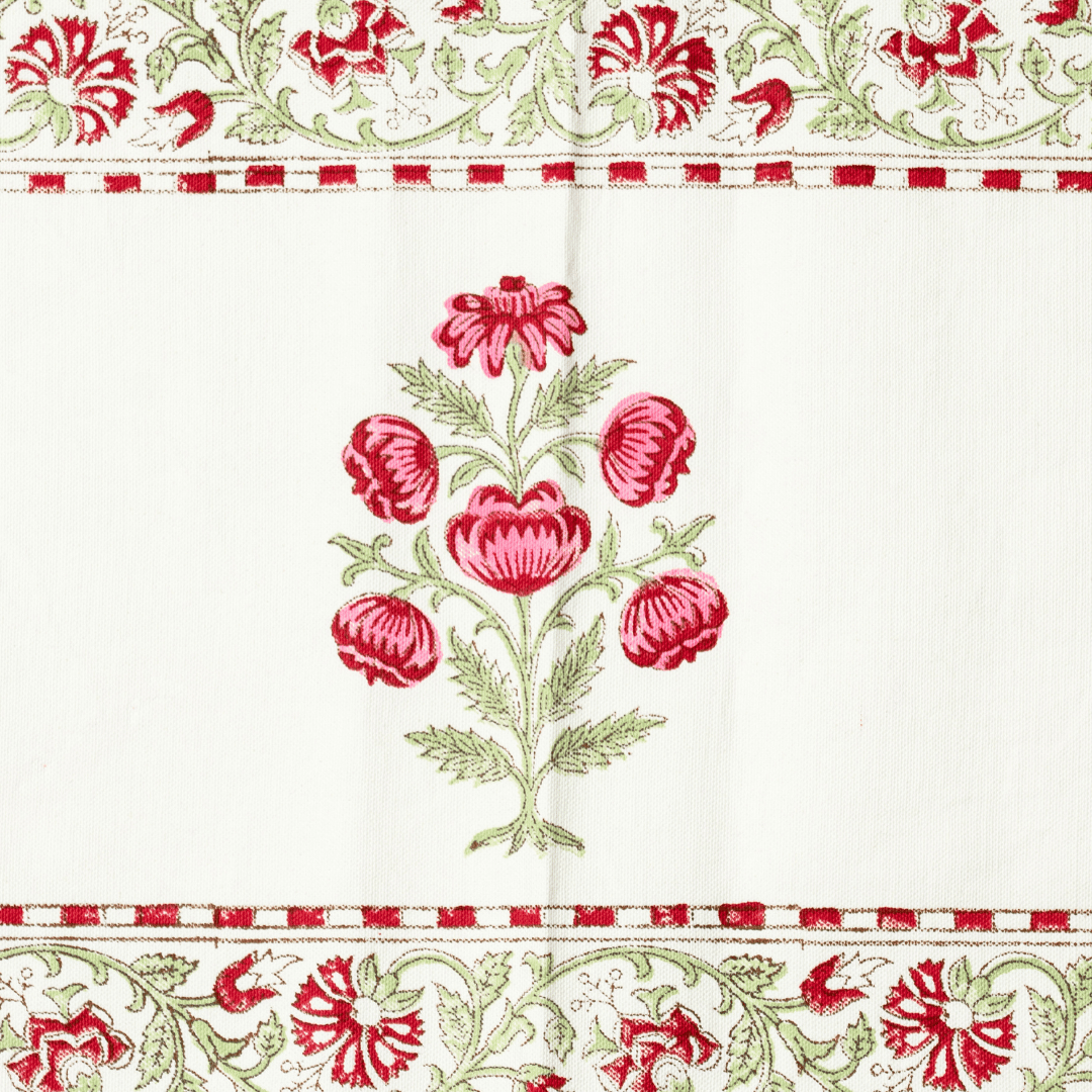 Atrangi Studio Peony Block Print Table Mat