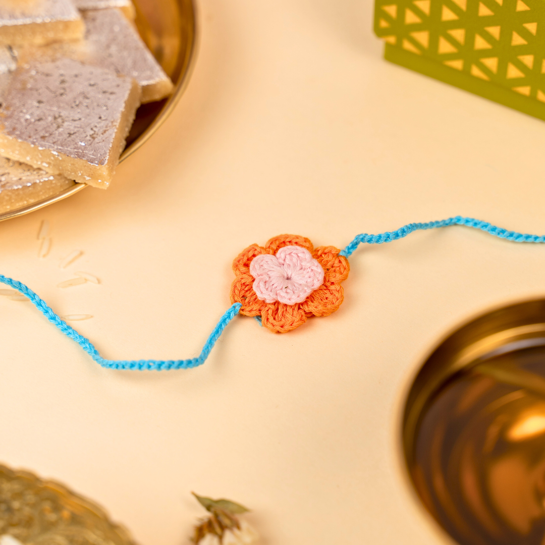 Flower Crochet Rakhi | Atrangi Studio