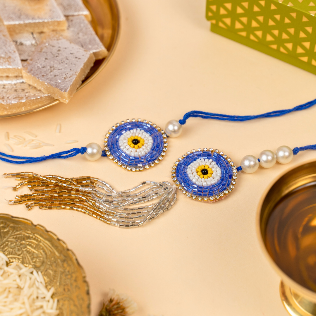 Atrangi Studio Evil Eye Beads Rakhi