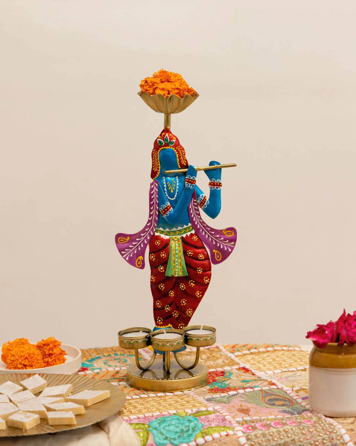 Krishna Iron Tealight Holder