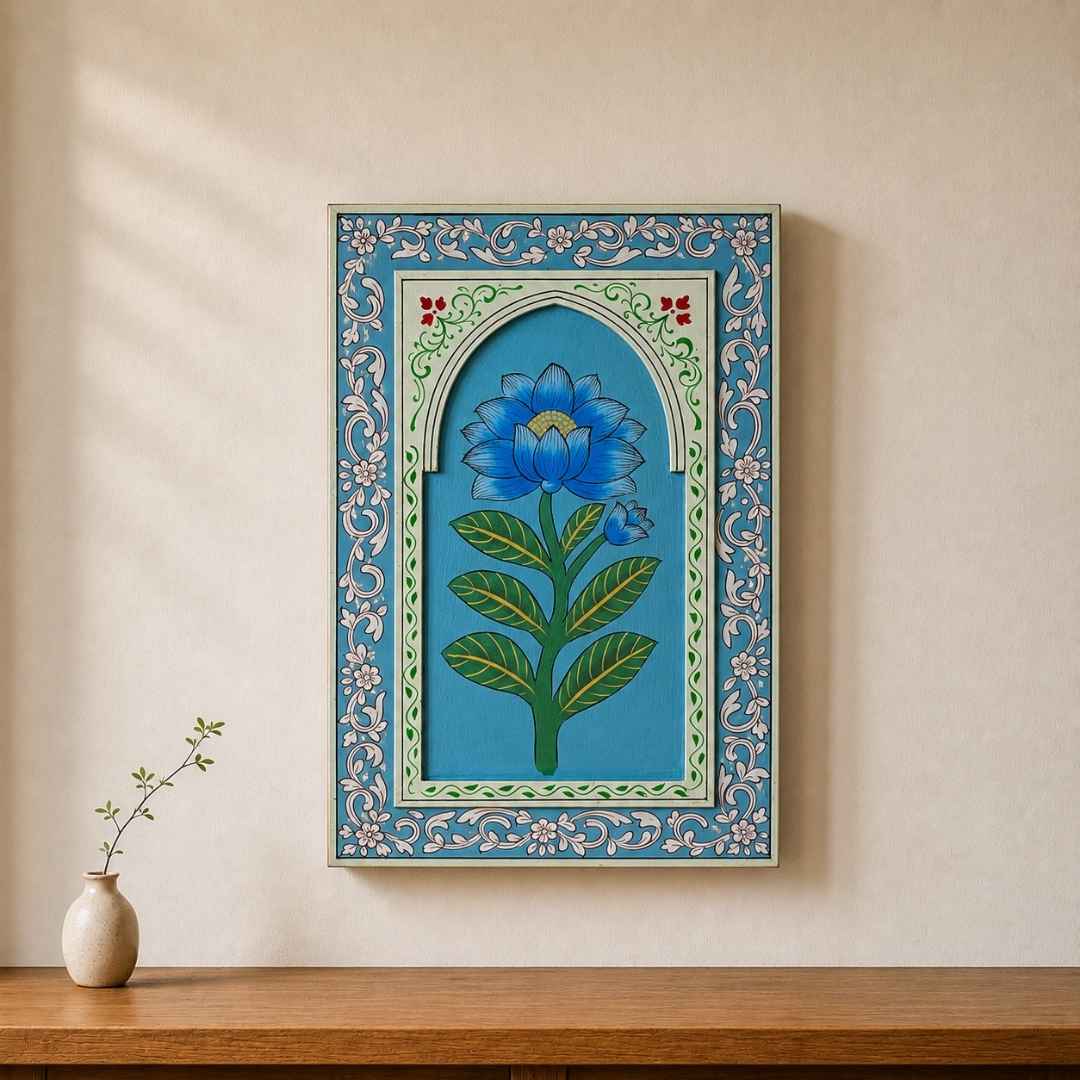 Neelkamal - Blue Handpainted Wooden Frame (18x12 inch)