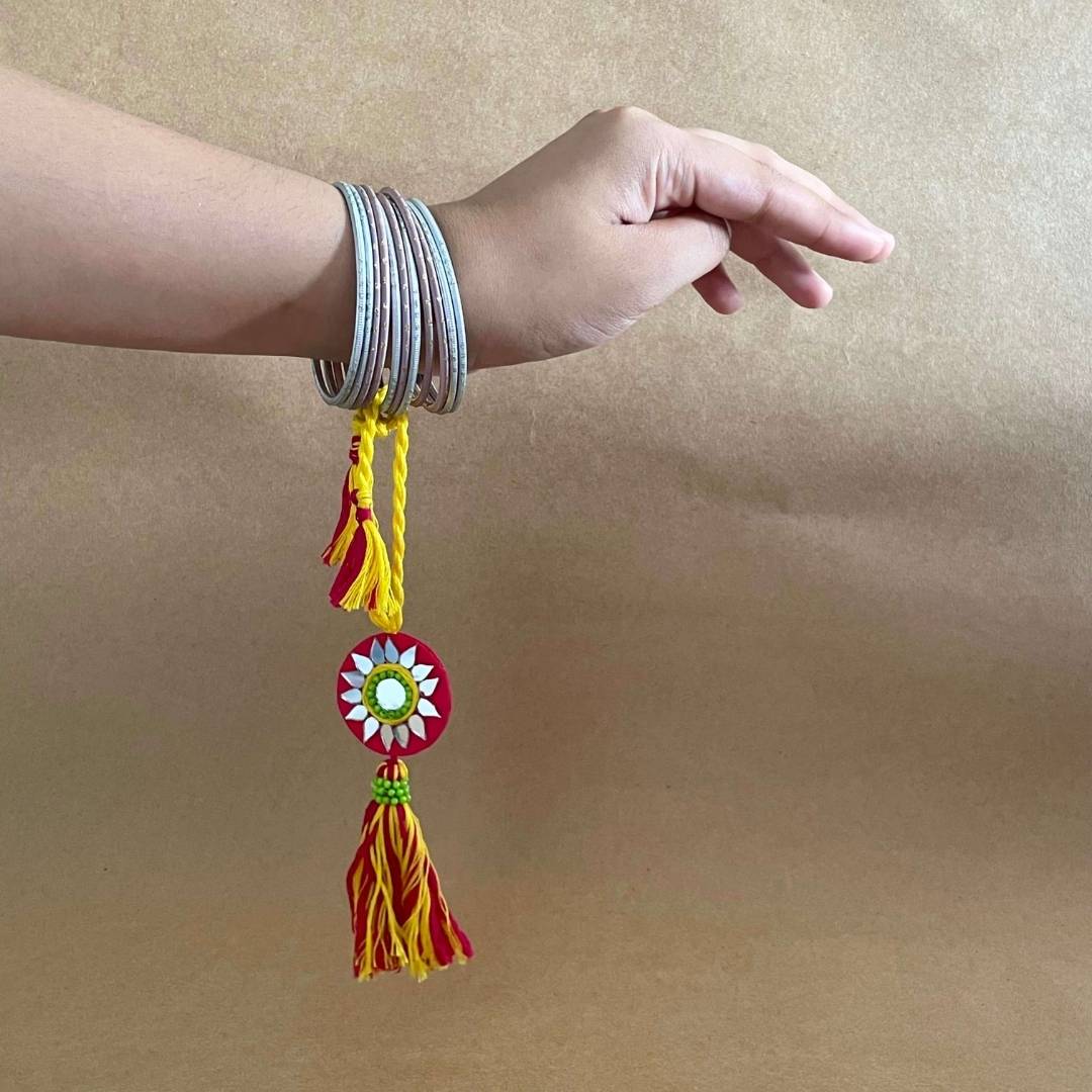 Pink Mirror Rakhi (2 Pieces)
