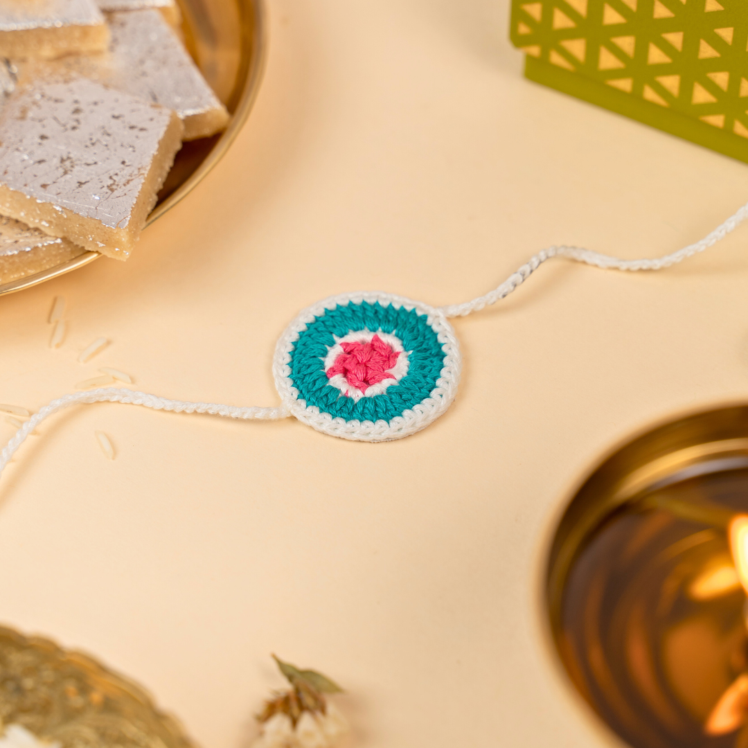 Pastel Crochet Rakhi | Atrangi Studio