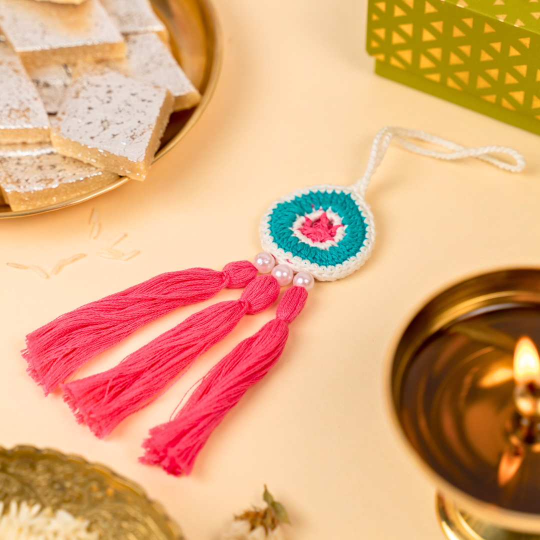 Pastel Crochet Rakhi (2 Pieces)