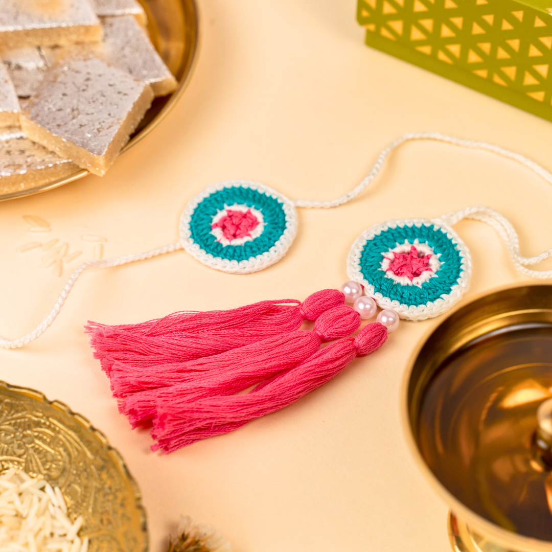 Pastel Crochet Rakhi | Atrangi Studio