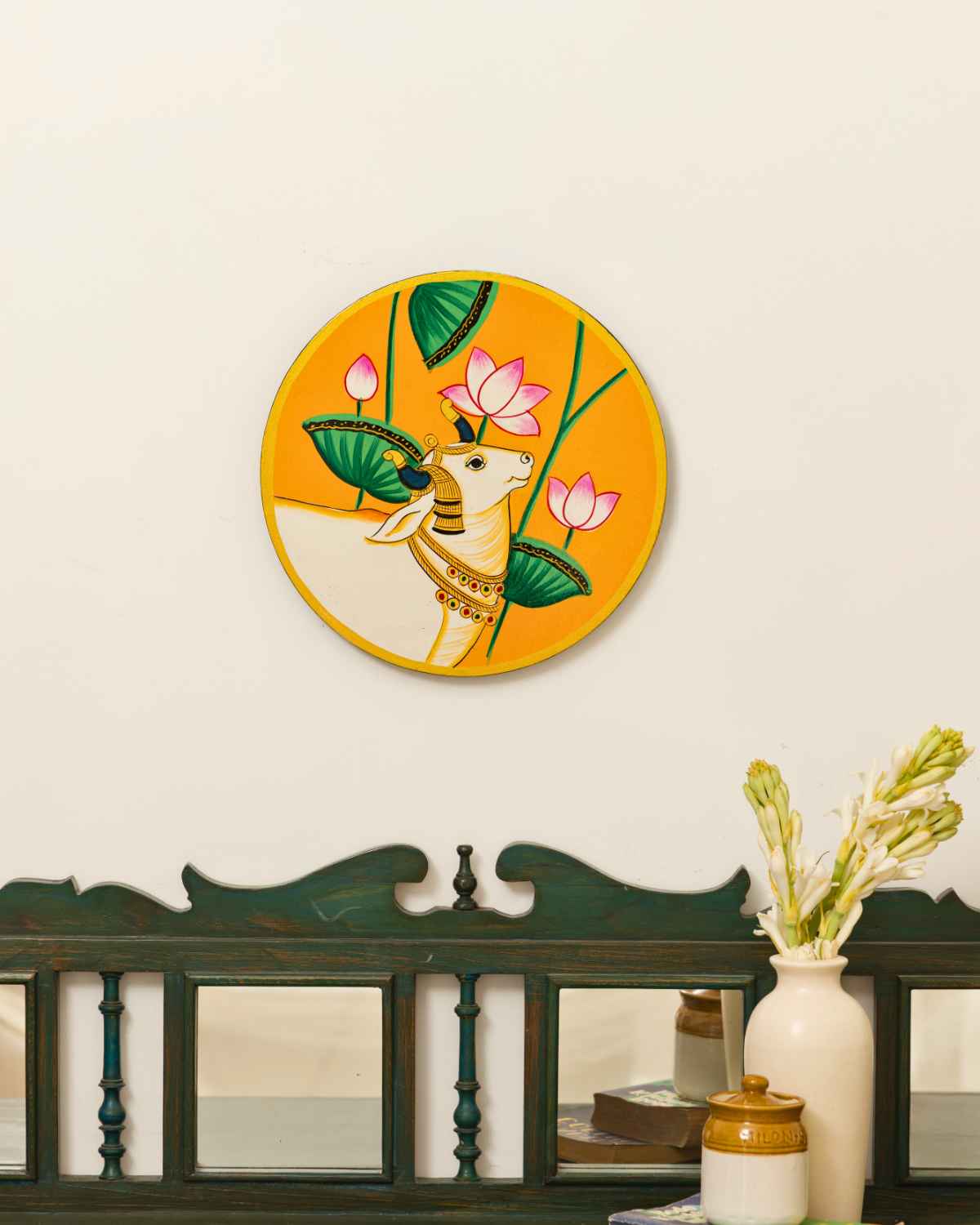Sacred Cow Pichwai Wall Plate
