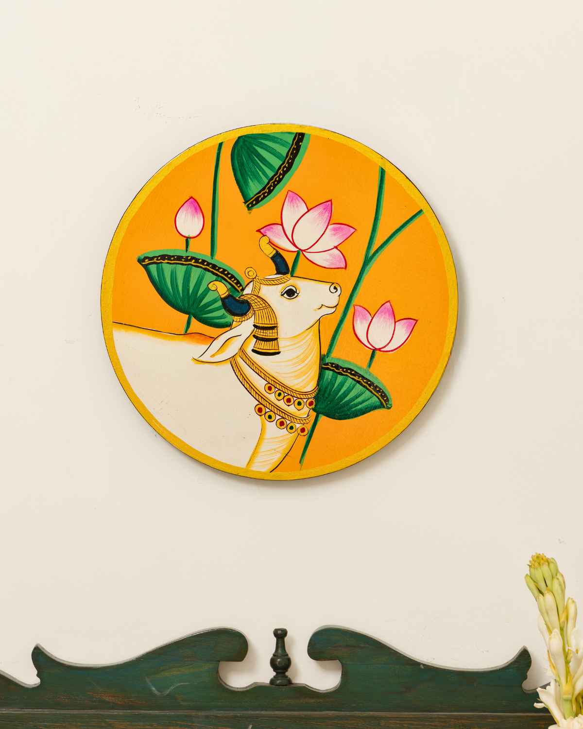 Sacred Cow Pichwai Wall Plate