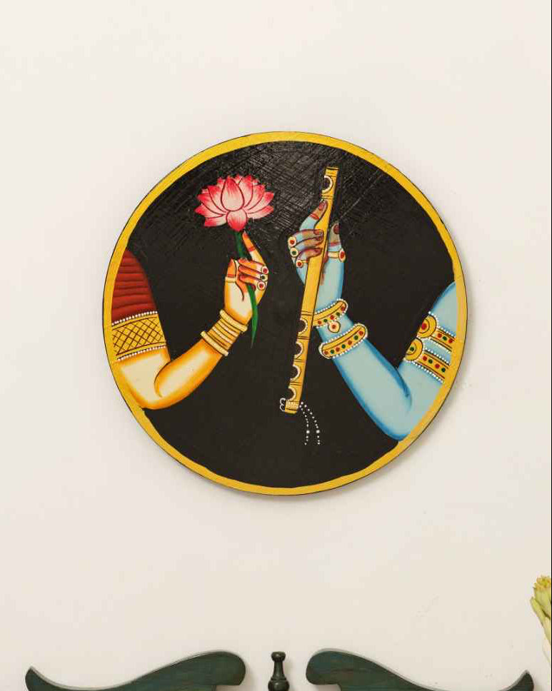 Radha Krishna Pichwai Wall Plate
