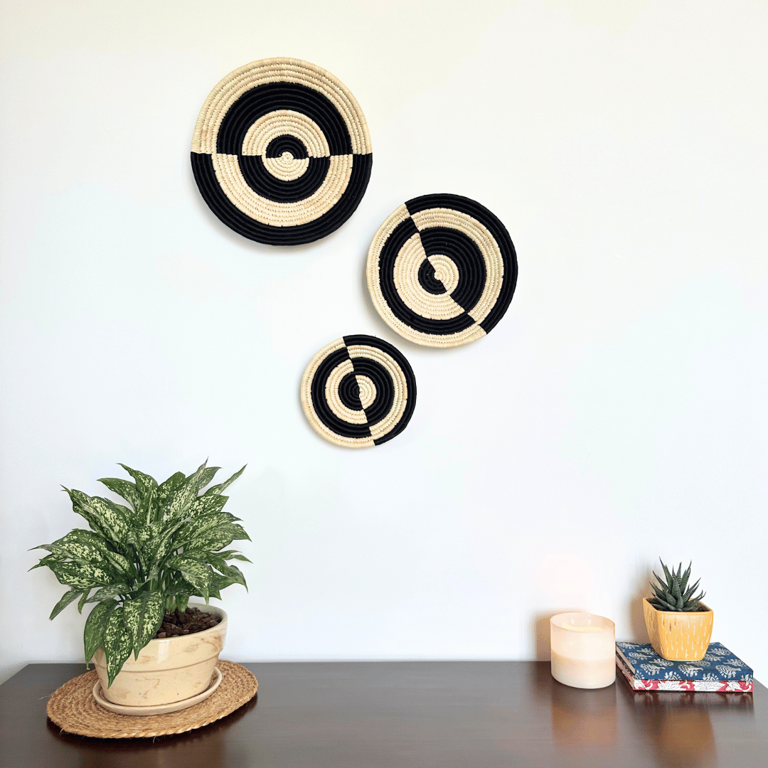 Midnight Harmony Sabai Wall Basket (Set of 3)