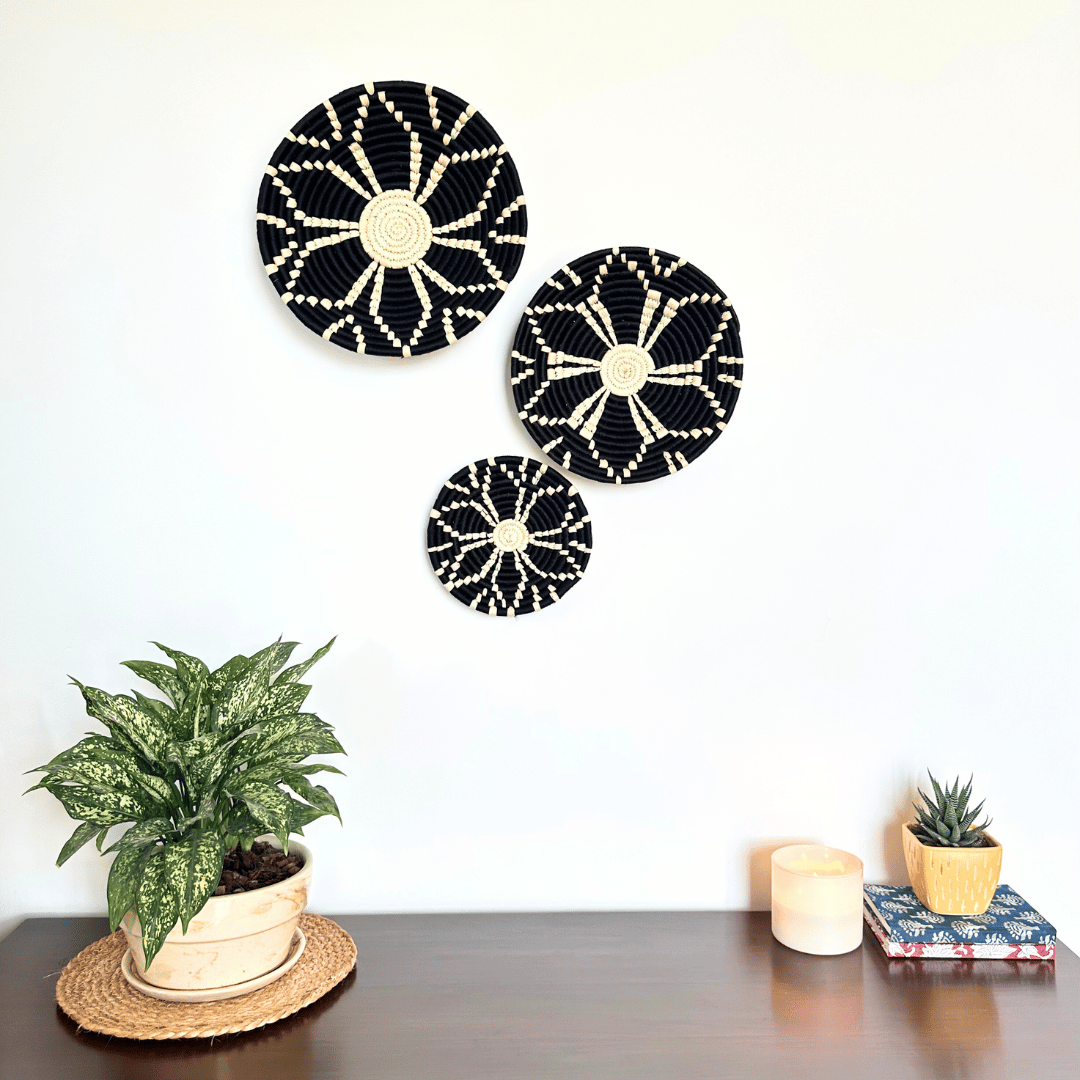 Midnight Star Sabai Wall Basket (Set of 3)