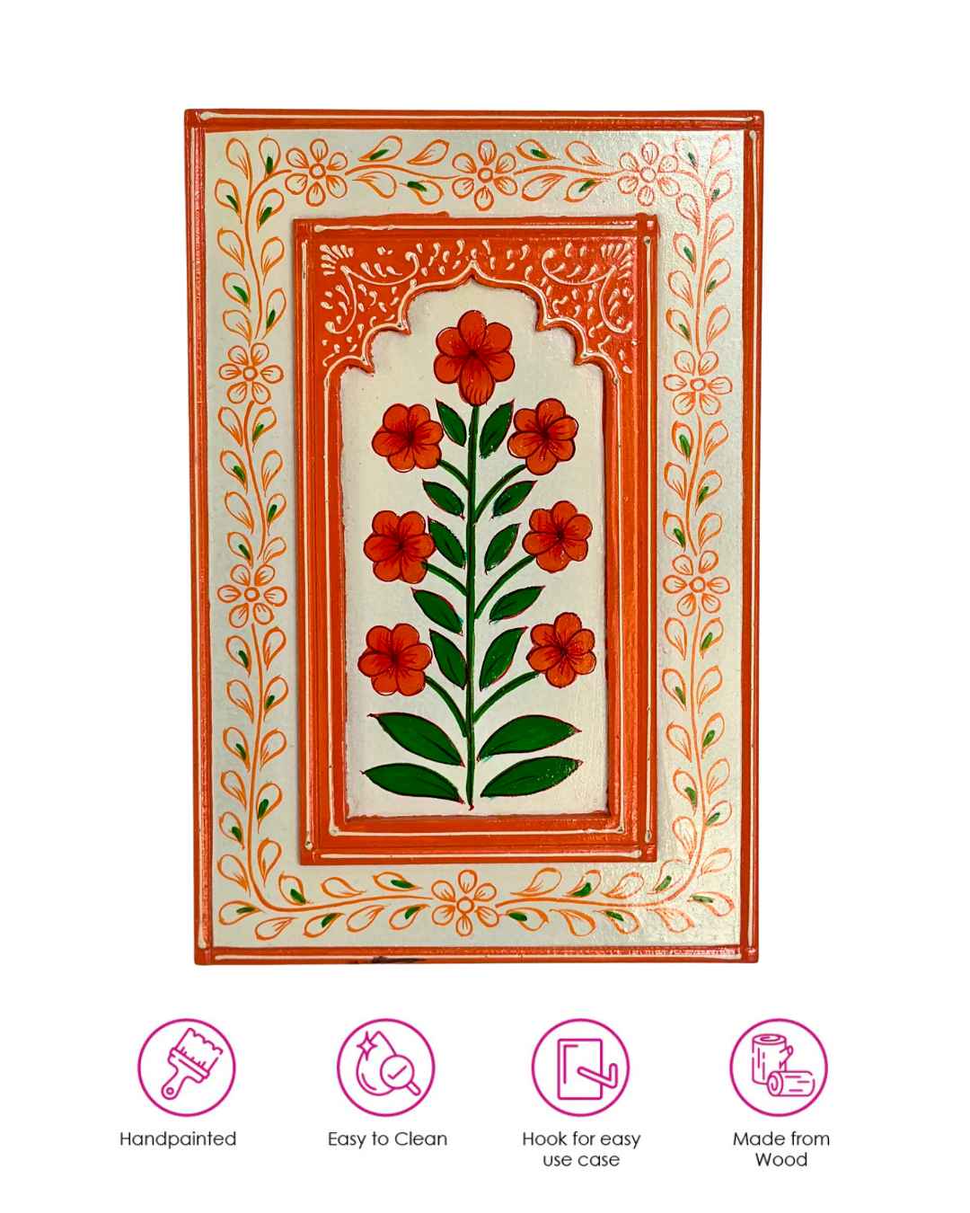 Sunset Orange Wooden Wall Frame