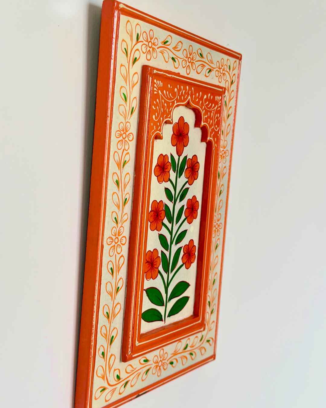 Sunset Orange Wooden Wall Frame