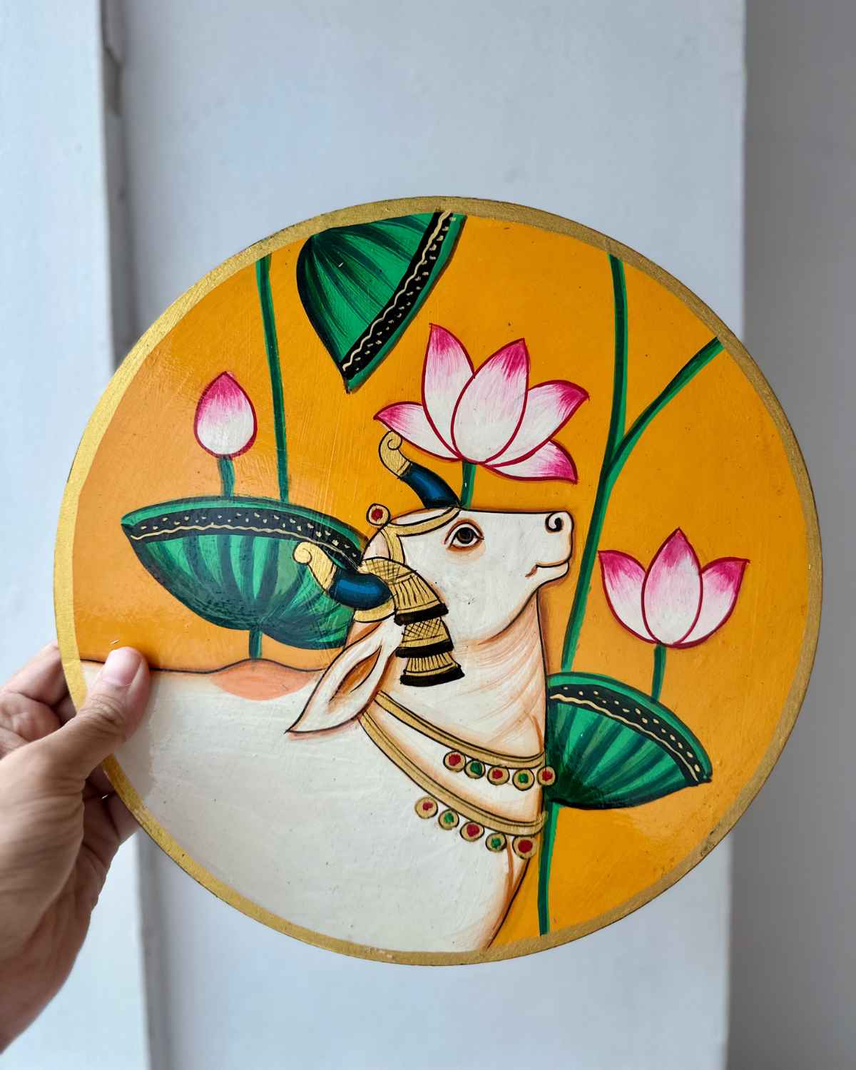 Sacred Cow Pichwai Wall Plate
