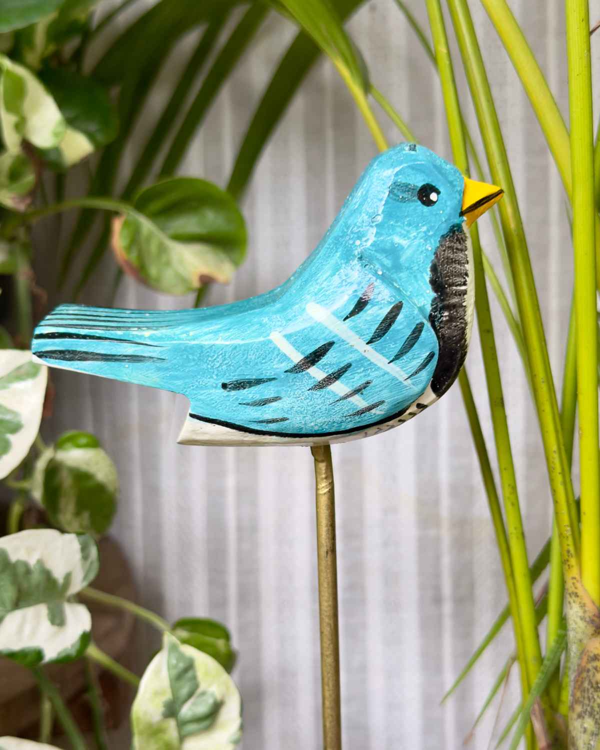 Assorted Bird Wooden Garden Stake (Set Of 3)