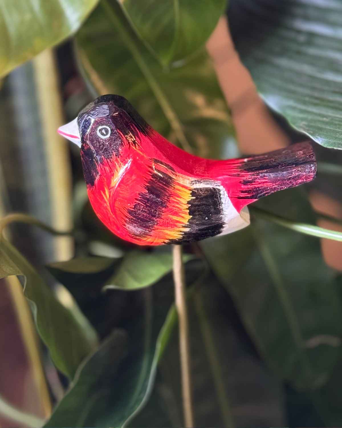 Red Bird Wooden Garden Stake (Set Of 3)