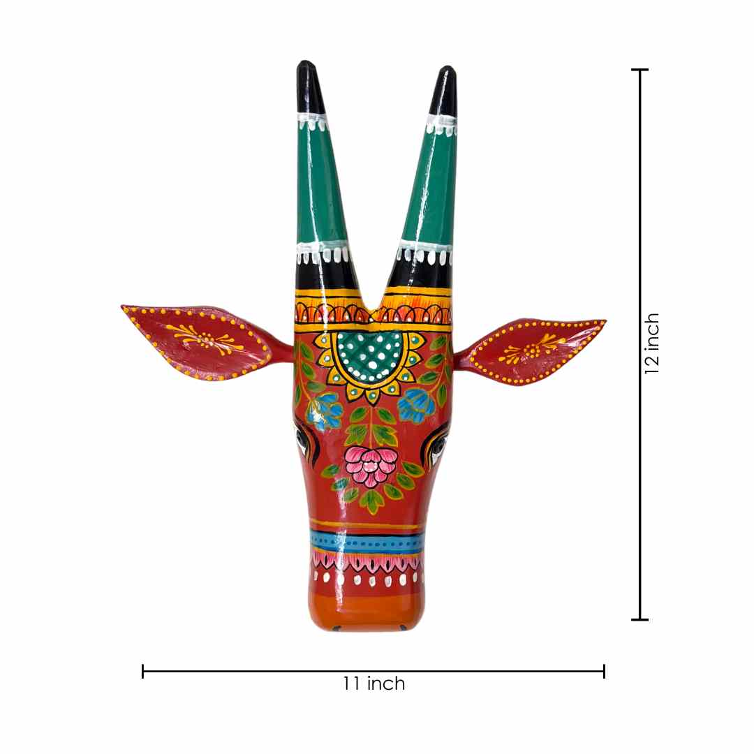 Orange Cow Wall Decor Handpainted