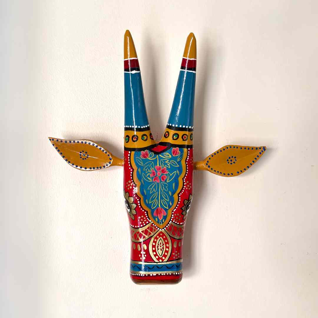 Red Cow Wall Decor Handpainted