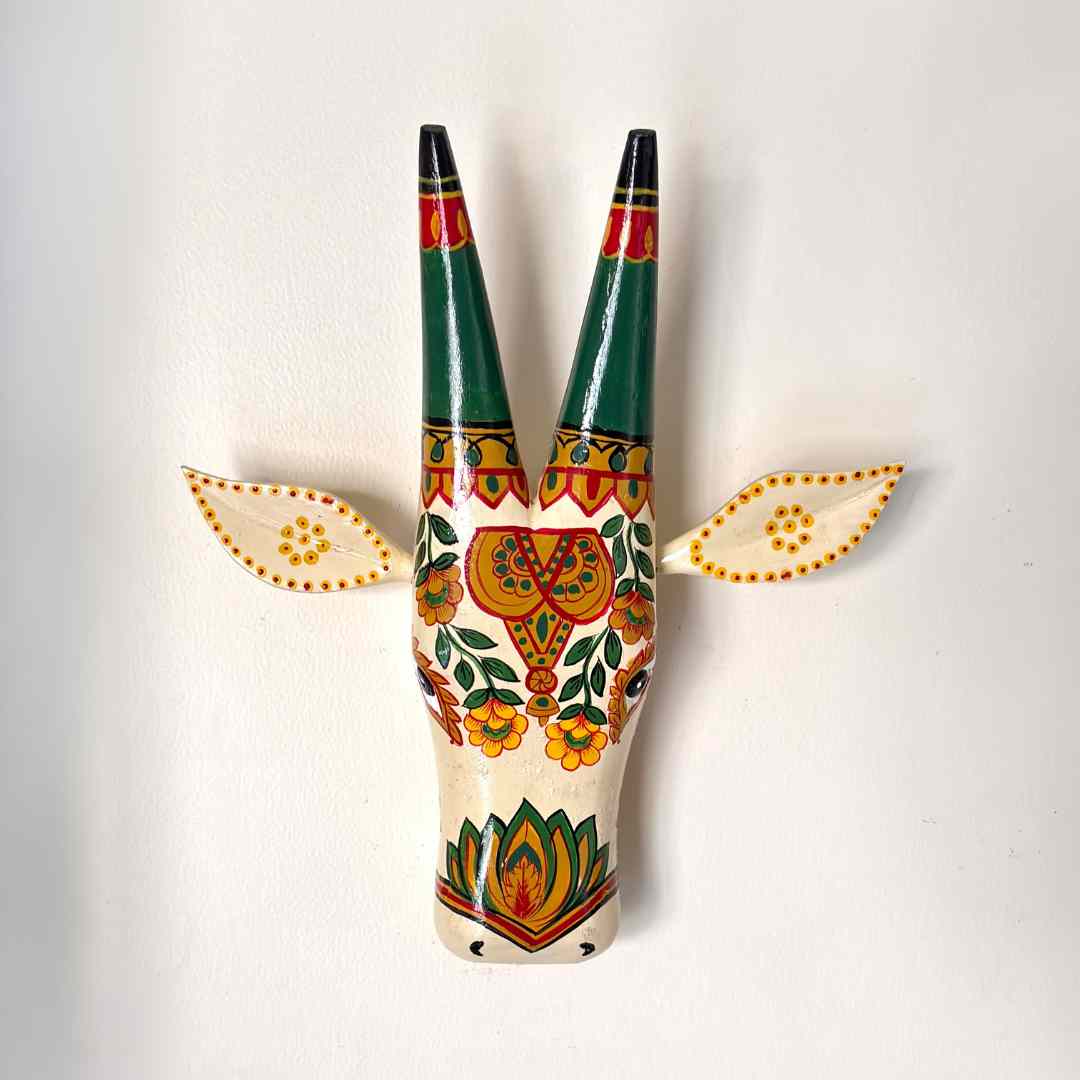 Ivory Cow Wall Decor Handpainted