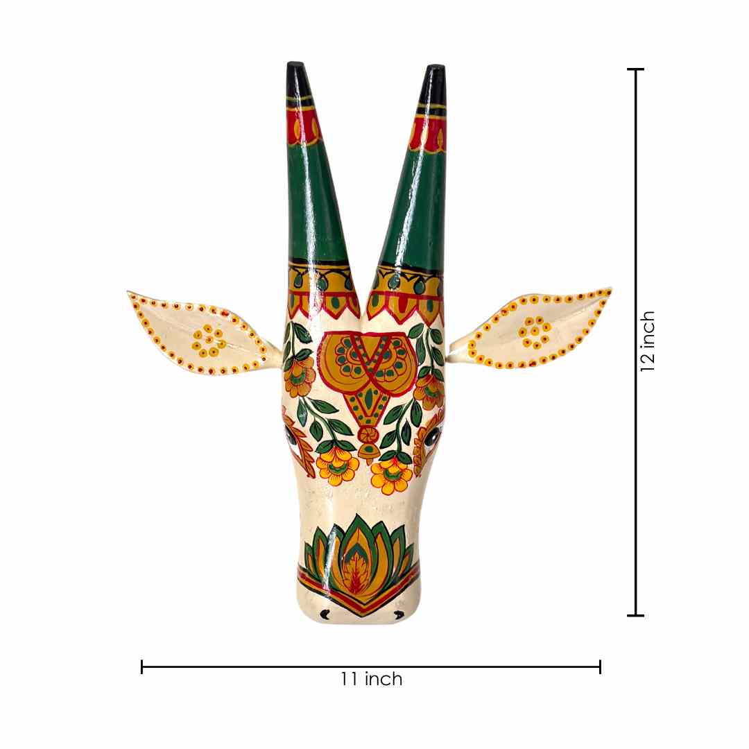 Ivory Cow Wall Decor Handpainted