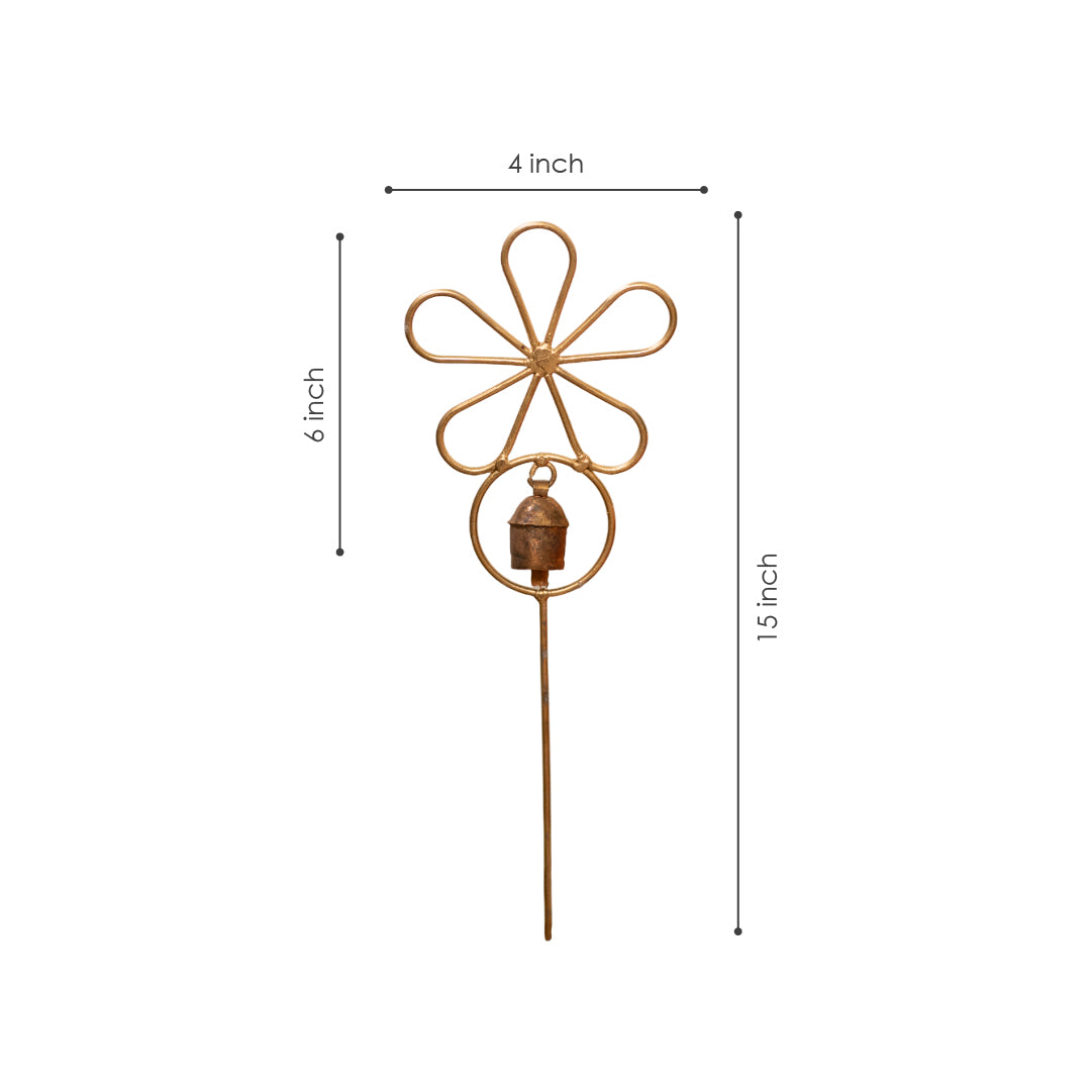 Flower Kutch Garden Stake (Set Of 3)