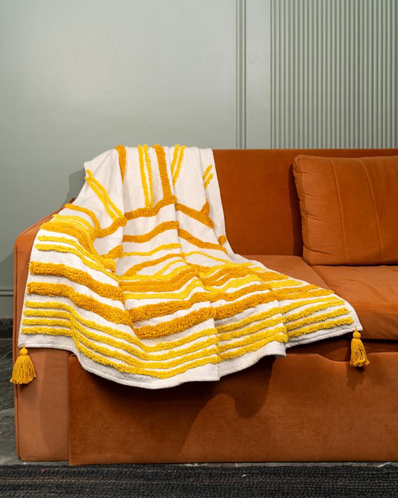 Atrangi Studio Sunshine Tufted Sofa Throw