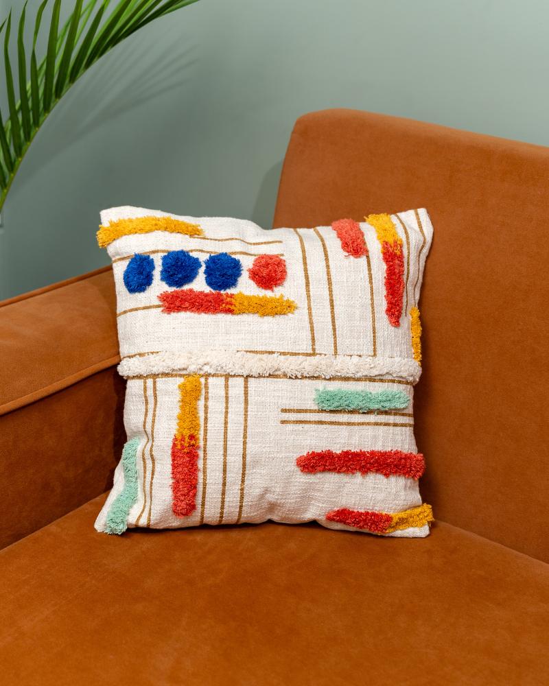 Atrangi Studio Lost in the Maze Tufted Cushion Cover