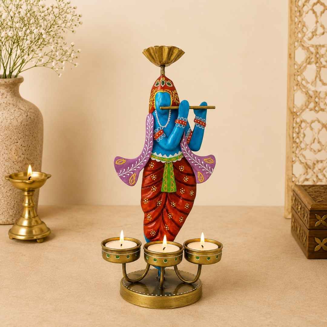 Krishna Iron Tealight Holder