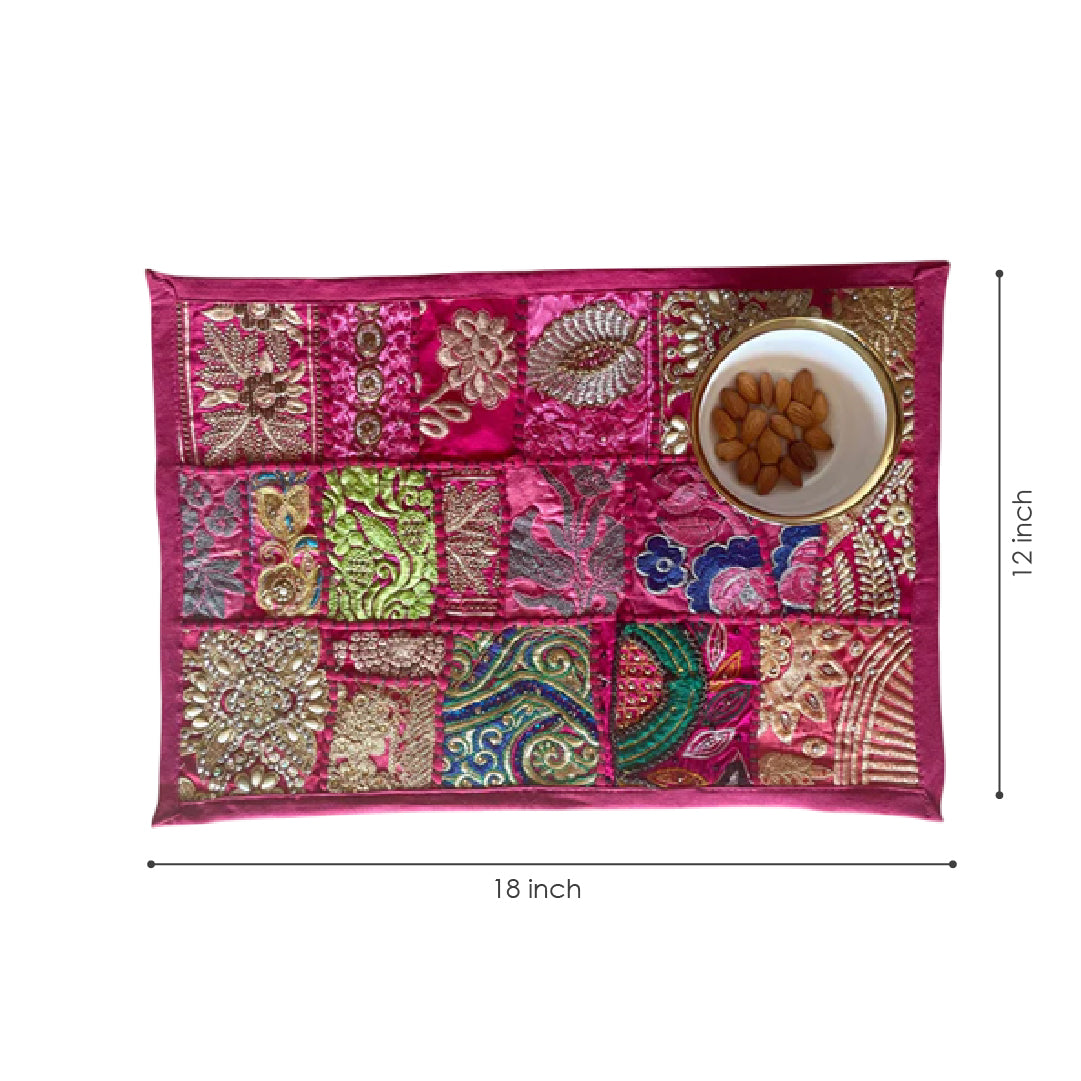 Pink Patchwork Table Mats (Set of 2)