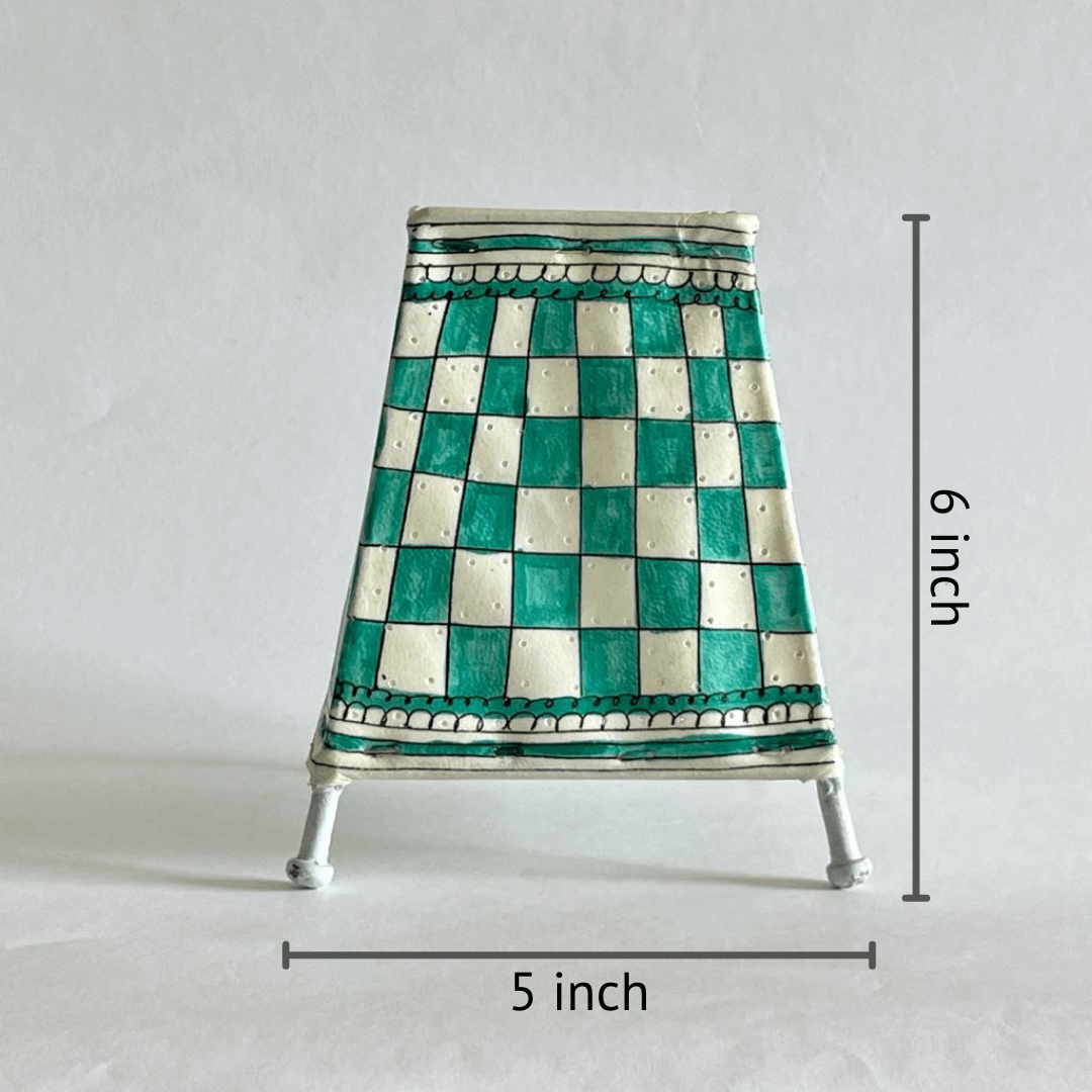 Checkers Leather Lamp