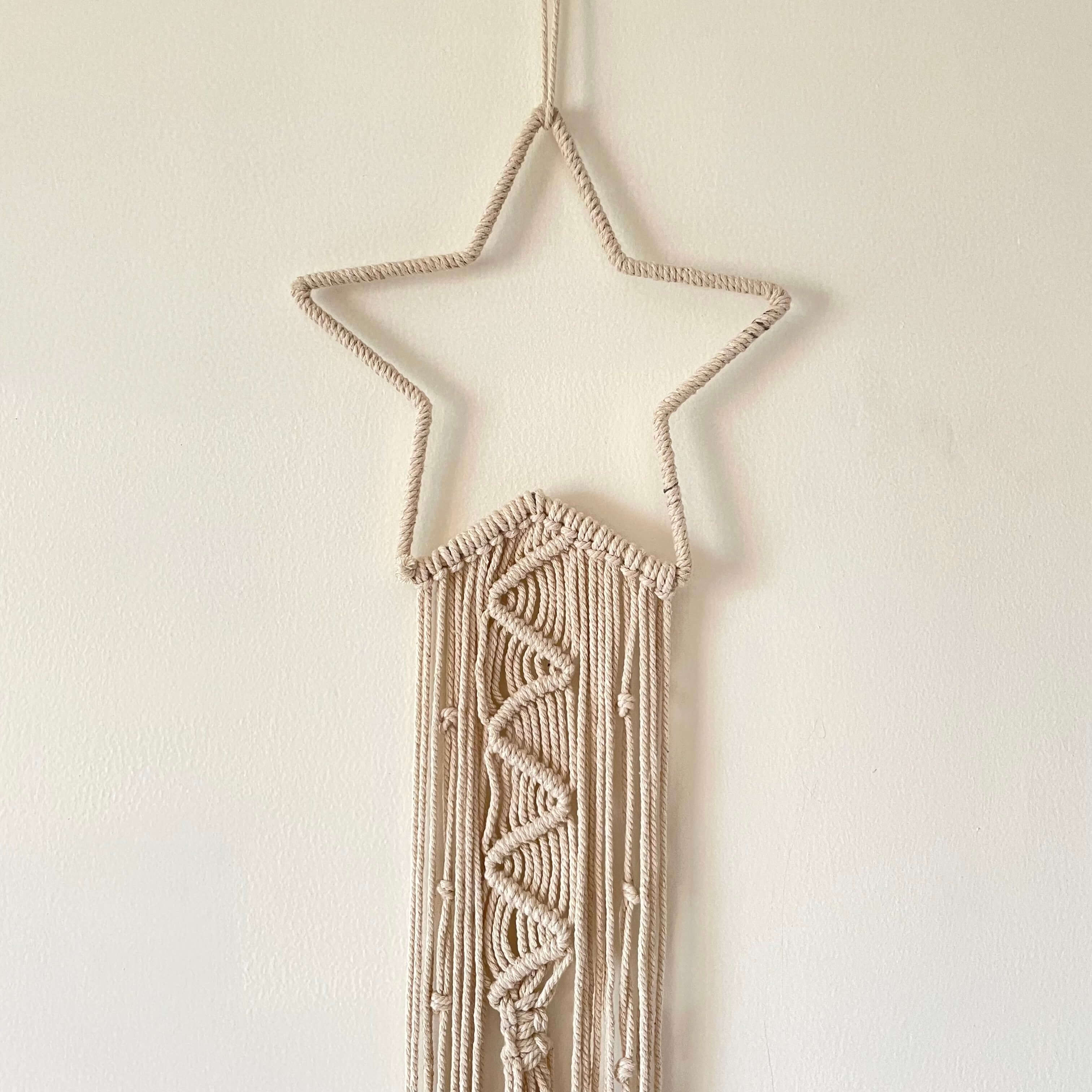 Macrame Star Dreamcatcher Wall Hanging