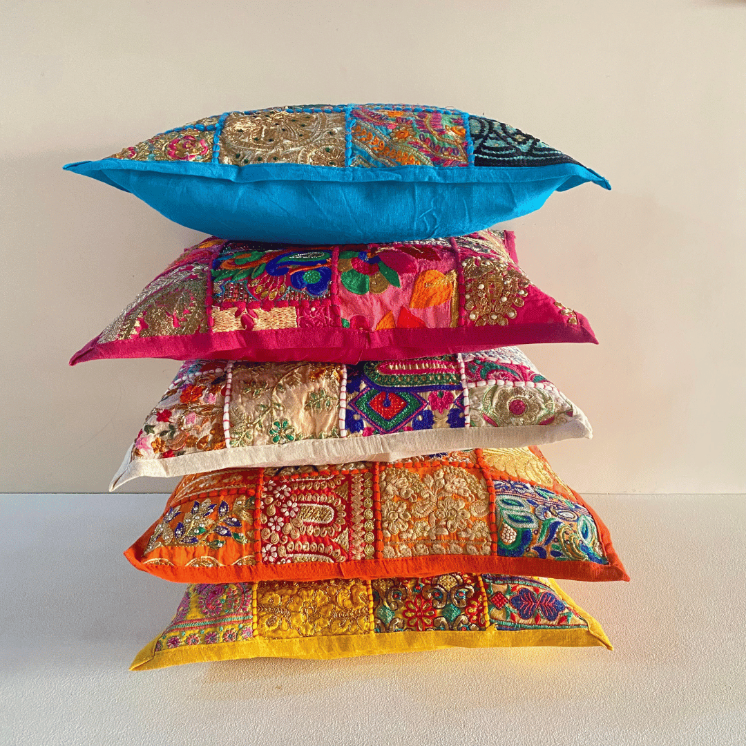 Assorted Patchwork Cushion Cover (Set of 5)