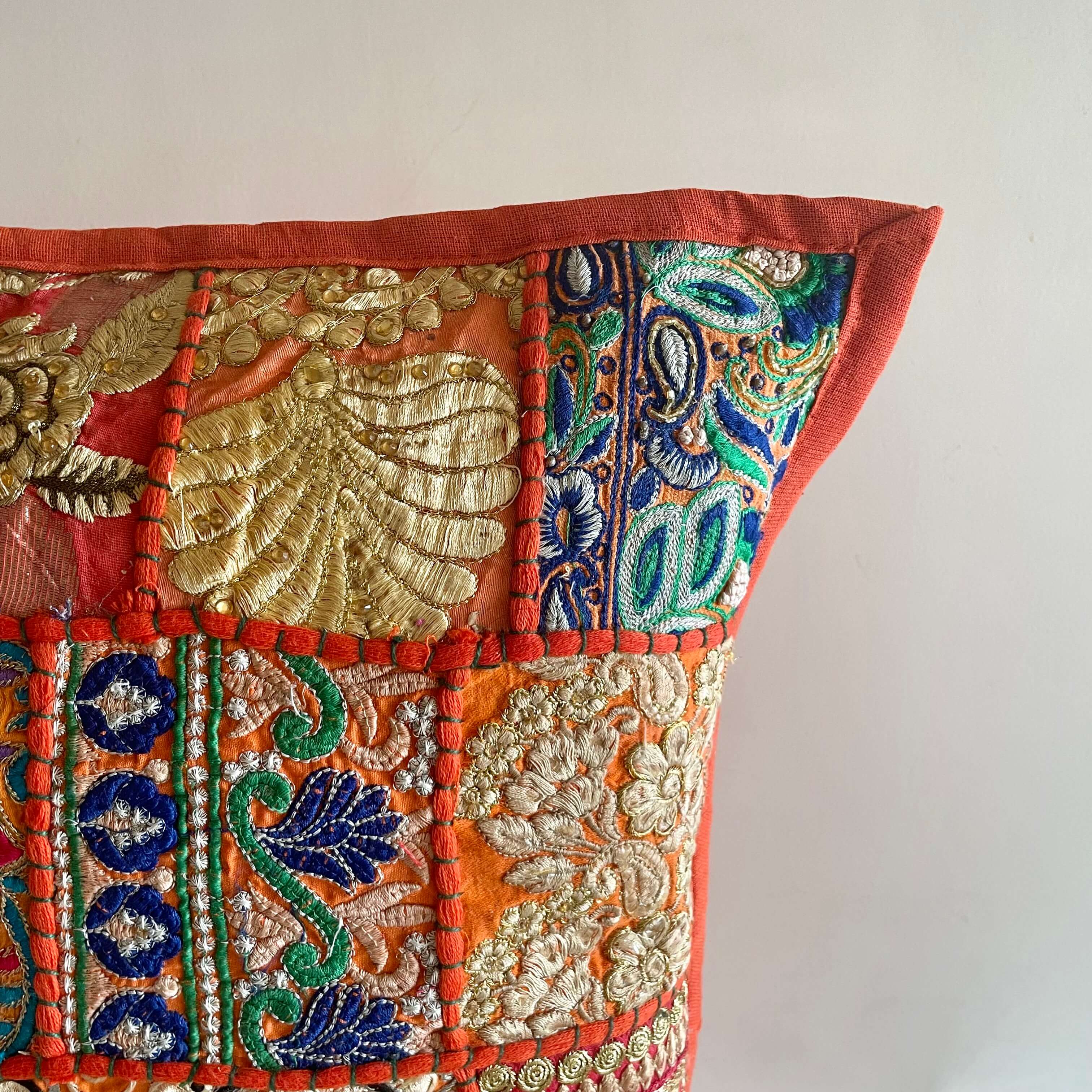 Orange Patchwork Cushion Cover (Set of 2)