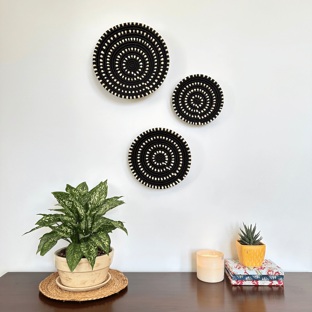 Atrangi Studio Midnight Swirls Sabai Wall Basket