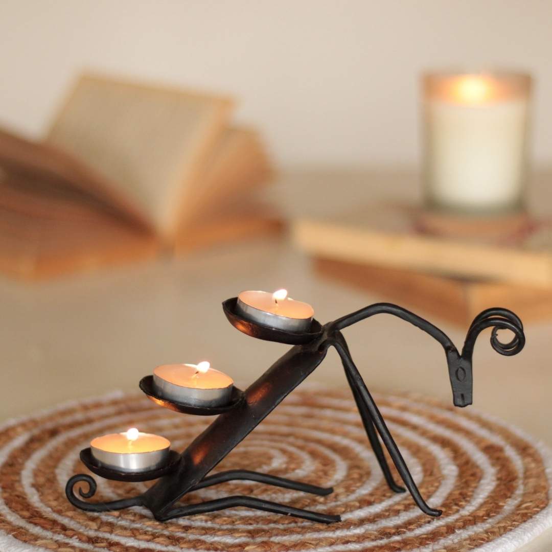 Wrought iron candle deals holders