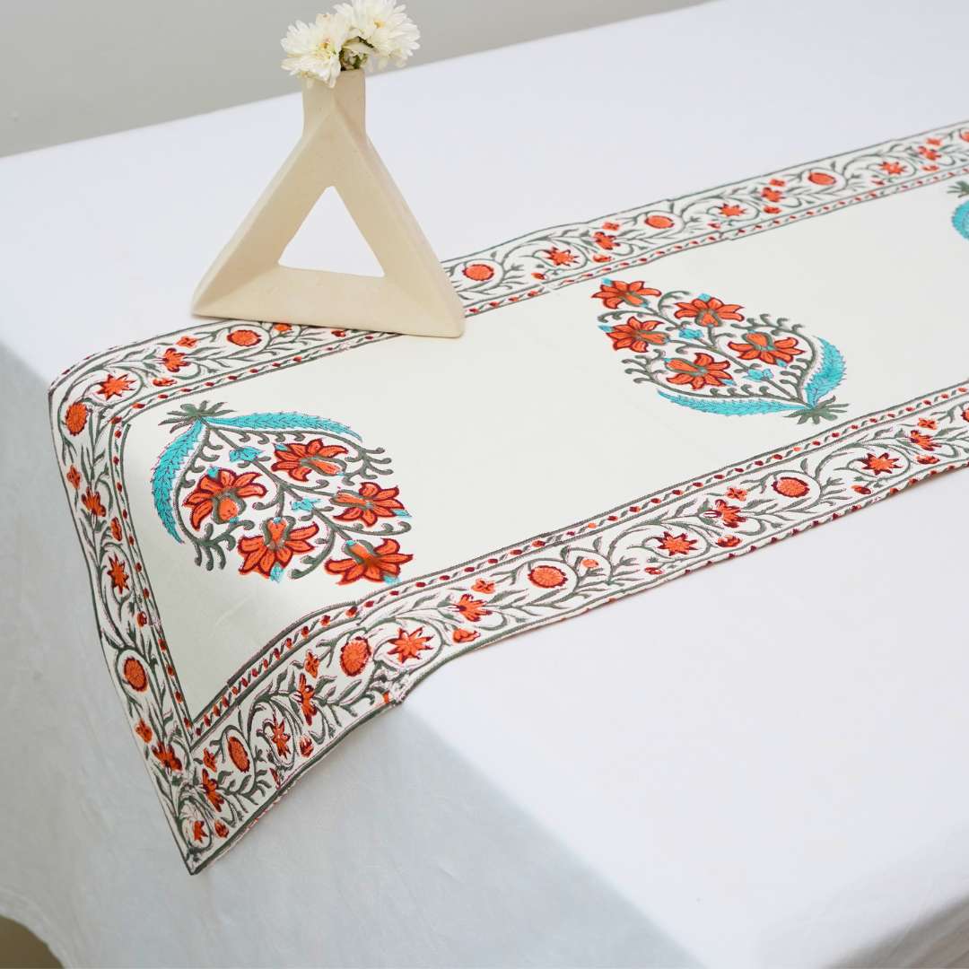 Atrangi Studio Daffodil Block Print Runner