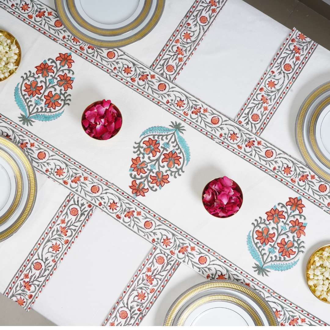 Atrangi Studio Daffodil Block Print Runner
