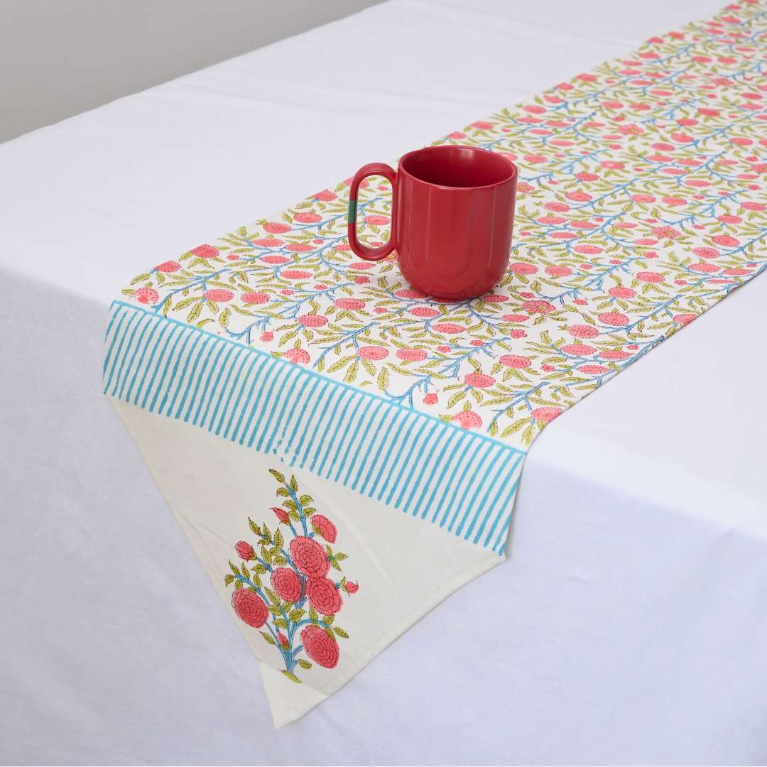 Atrangi Studio Dahlia Block Print Runner